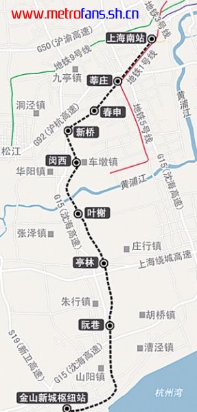 请教达人，上海地铁22号线规划经过新桥镇吗-第1张-交通-答答问