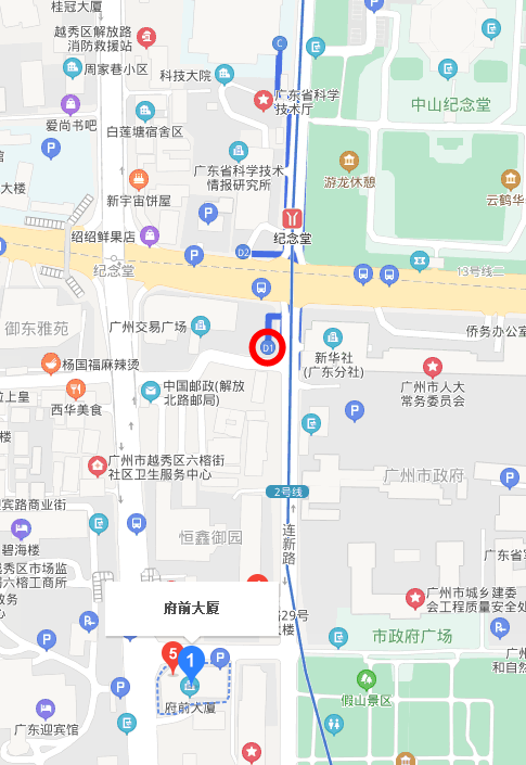 从纪念堂地铁上是不是走D1出口到府前大厦最近-第1张-交通-答答问