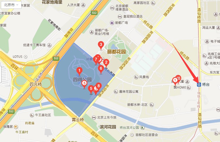 北京东四环四得公园怎么坐地铁-第1张-交通-答答问