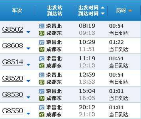 高铁时刻表-第1张-交通-答答问
