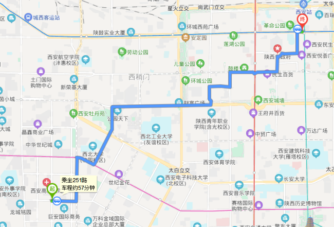 从科技二路到新城区民乐园五路口做地铁怎么走-第1张-交通-答答问