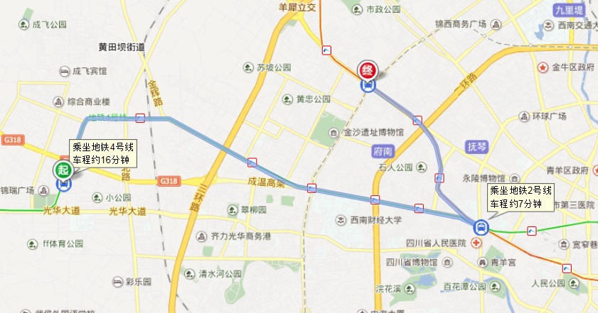 从成都地铁中坝站到一品天下的公交路线-第1张-交通-答答问