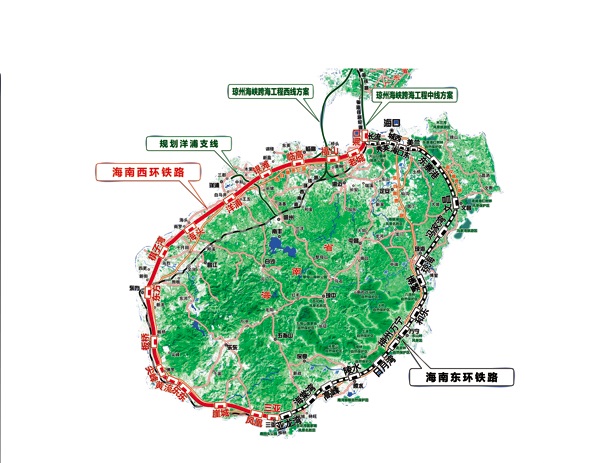 海南环岛铁路的路线-第1张-交通-答答问