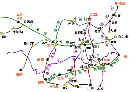 中国铁路简图（地理 ）空白图那种-第1张-交通-答答问