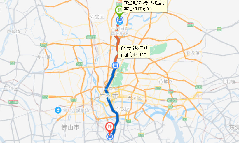 从白云机场到广州南站坐地铁要多久-第1张-交通-答答问