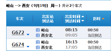 岐山到西安高铁时刻表早上几点发车-第1张-交通-答答问