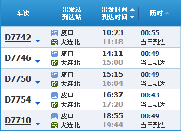 去大连的高铁，几点到皮口站-第1张-交通-答答问