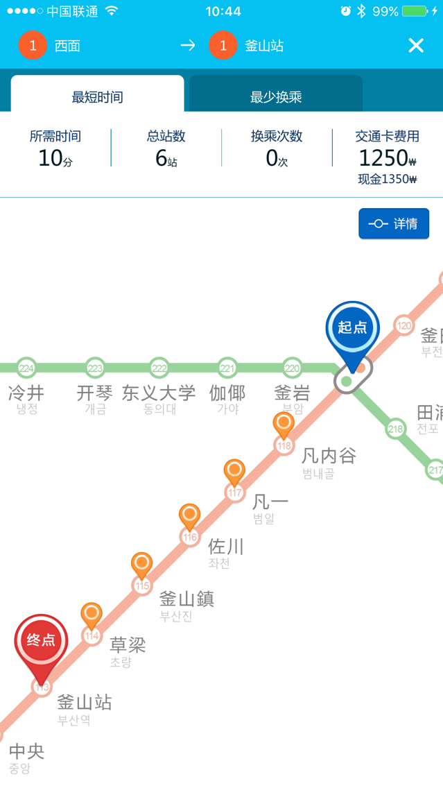 韩国釜山西面地铁口附近打的去高铁釜山站多少钱，多远-第1张-交通-答答问