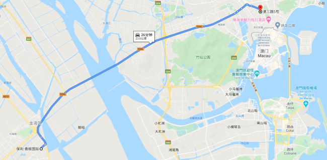 从珠海保利香槟花园到前山格力康乐花园怎么走最快-第1张-交通-答答问