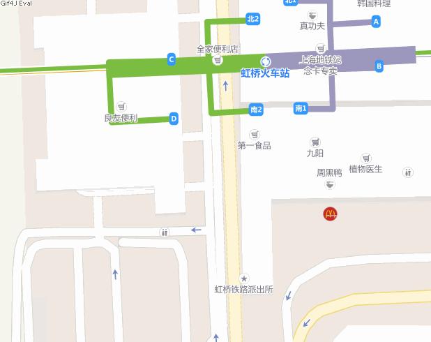 上海地铁二号线虹桥火车站出口示意图-第1张-交通-答答问