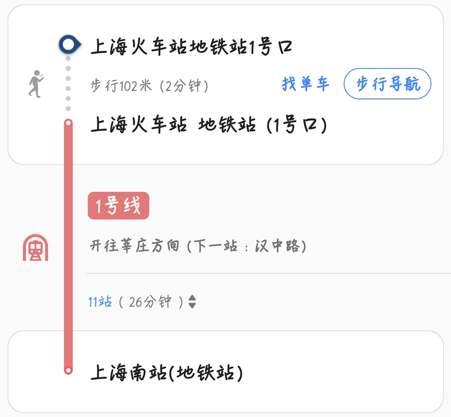 从上海火车站坐1号地铁到上海南站需要多长时间呢-第1张-交通-答答问