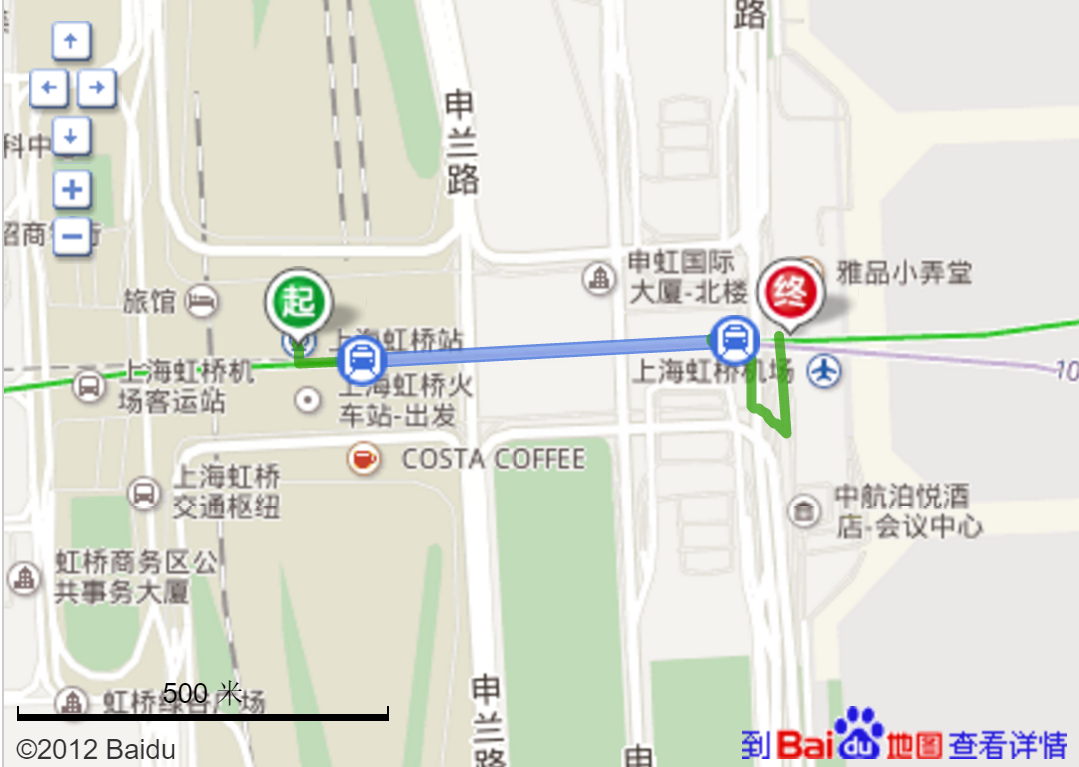 高铁虹桥站到虹桥机场T2-第1张-交通-答答问