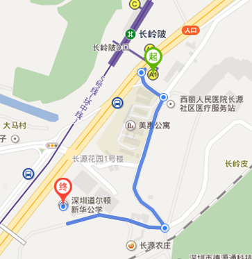长岭坡地铁站去道尔顿新华公学多远-第1张-交通-答答问