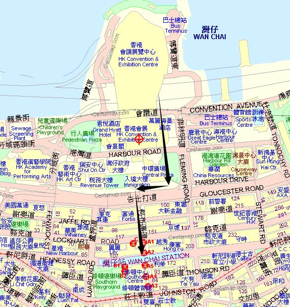 由香港会展中心到湾仔地铁站怎样走-第1张-交通-答答问