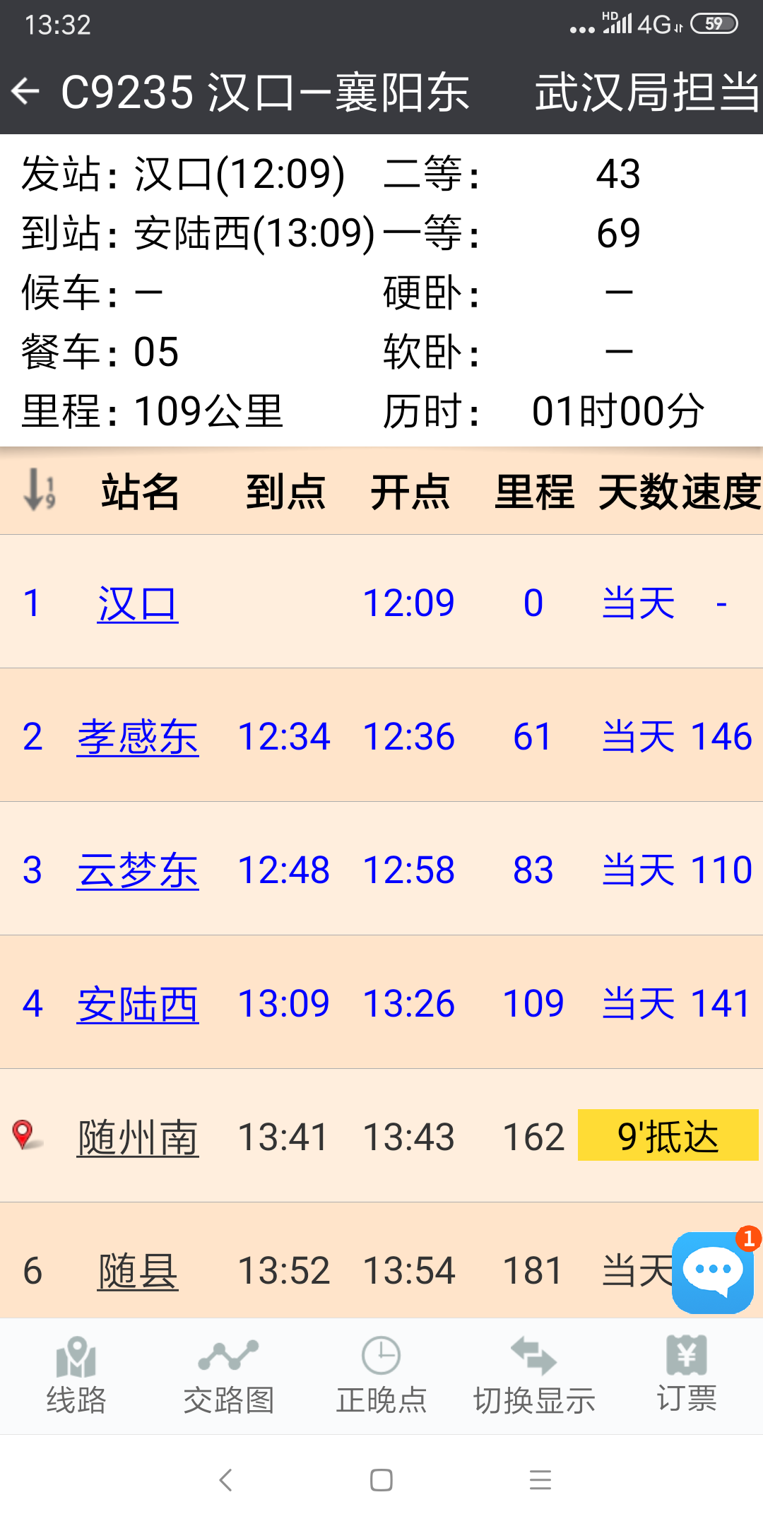 2020年1月21日12点零9分汉口至安陆西高铁车次是多少-第1张-交通-答答问