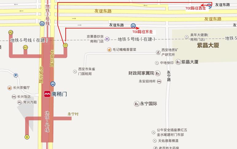 在南稍门下地铁,要乘700路公交车,应该从哪个出口出去-第1张-交通-答答问