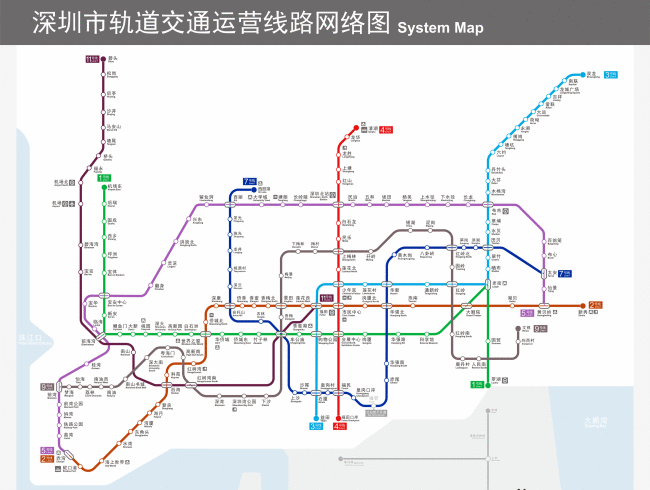 深圳地铁线路图-第1张-交通-答答问