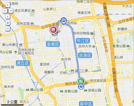 苏州人民南路团结桥地铁站距离山塘街有多远-第1张-交通-答答问
