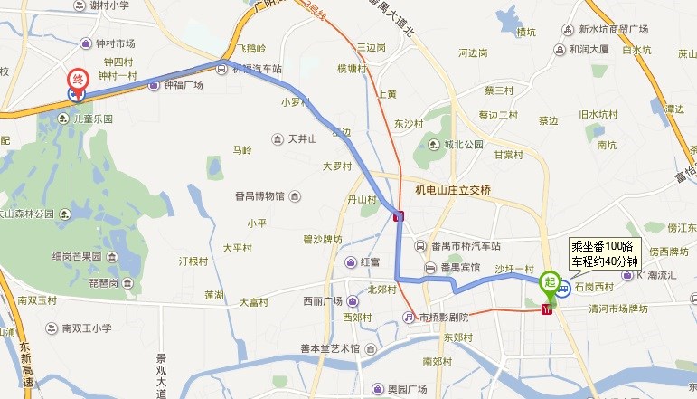 番禺广场到麦当劳（大夫山北门得来速店）怎么走-第1张-交通-答答问