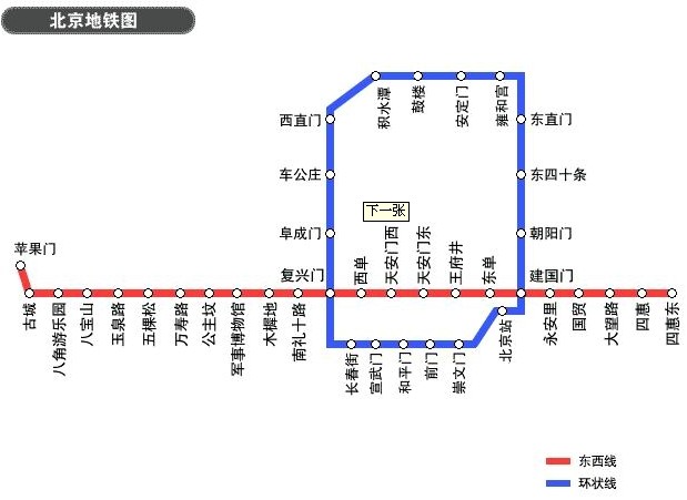 求北京地铁二号线的线路图-第1张-交通-答答问