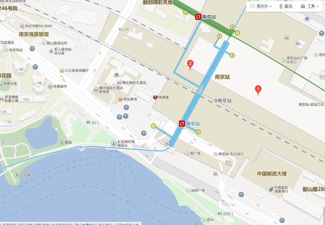 南京坐地铁一号线去南京站接人应该走几号出口更近-第1张-交通-答答问