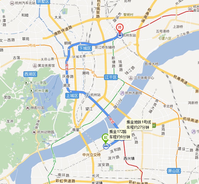 杭州滨江医院到杭州东高铁站地铁怎么乘-第1张-交通-答答问