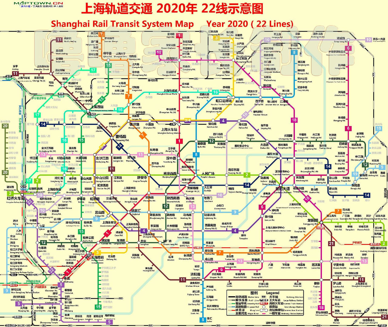 上海未来地铁线路图（可以文字表达）-第1张-交通-答答问