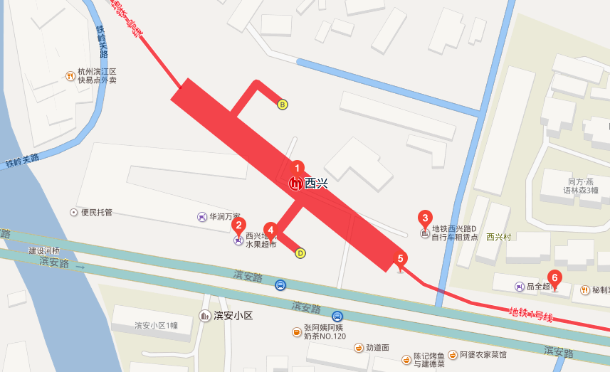 杭州地铁西兴站只有现在两个出口吗-第1张-交通-答答问