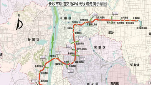 长沙地铁3号线的站点设置-第1张-交通-答答问