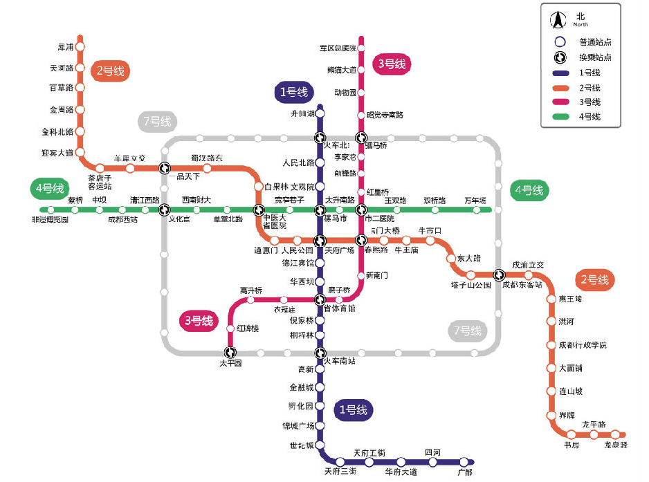 成都地铁2号线线路图-第1张-交通-答答问