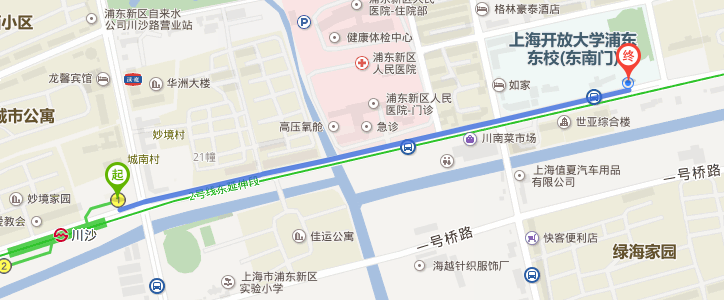 地铁2号线川沙站下车后从什么出口出来然后有什么公交可以到达上海市-第1张-交通-答答问