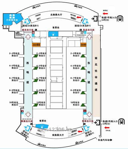 广州南站平面图，换乘-第1张-交通-答答问