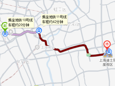 请问:虹桥火车站到迪士尼乐园做地铁几号线-第1张-交通-答答问