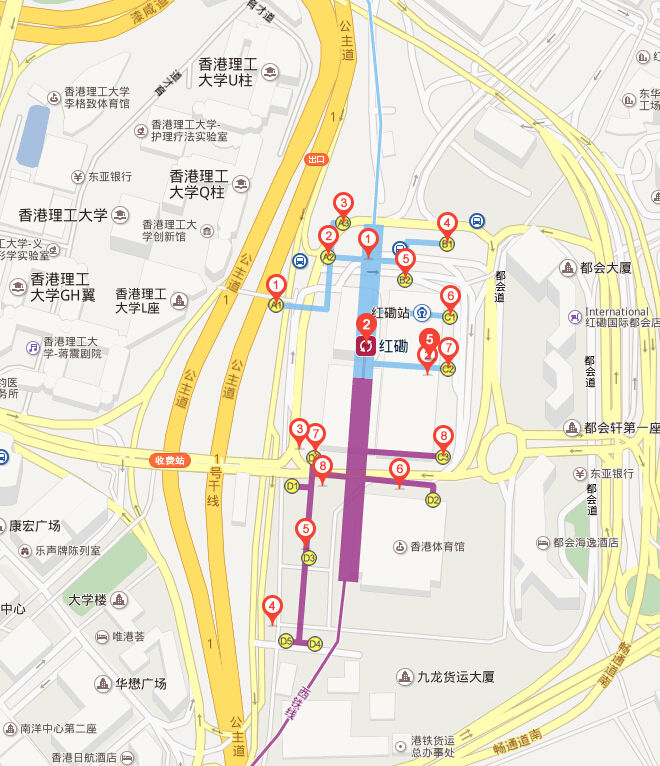 过罗湖口岸坐香港地铁到最后一个站附近地图-第1张-交通-答答问