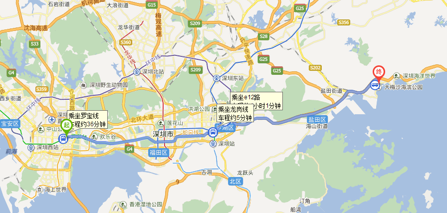 南山区高新园地铁站有地铁到大梅沙吗-第1张-交通-答答问