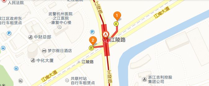 江凌路地铁站b出口地图-第1张-交通-答答问