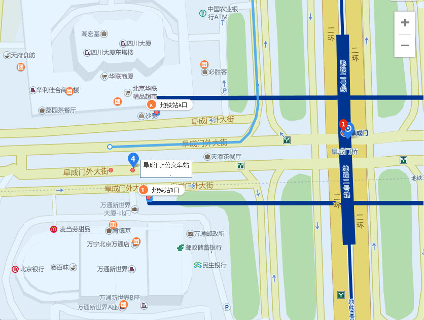 北京地铁2号线阜城门哪个口出坐73路-第1张-交通-答答问