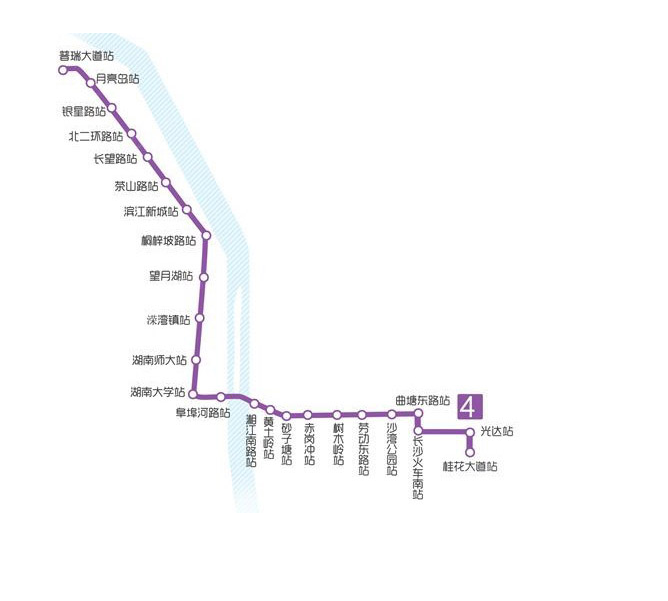 长沙地铁4号线经过的站点，什么时候开通-第1张-交通-答答问