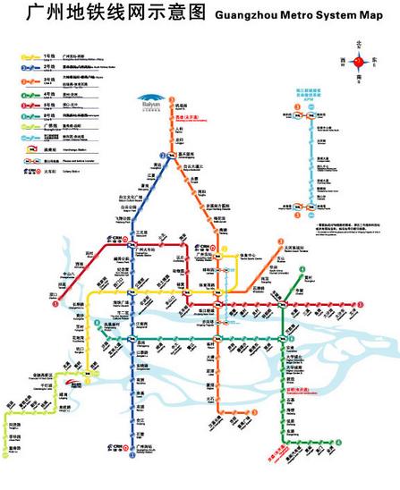 广州地铁所有线几号线的地图-第1张-交通-答答问