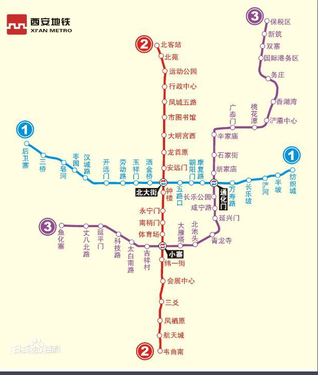 西安地铁1号线、3号线经过的地点有哪些-第1张-交通-答答问