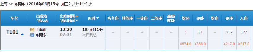 上海高铁站至广东东莞高铁站车票是多少钱-第1张-交通-答答问