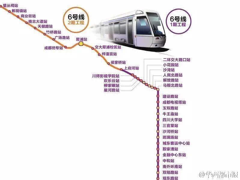 成都地铁6号线最新站点可图-第1张-交通-答答问