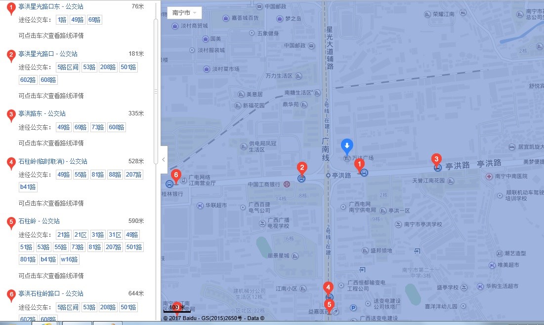南宁江南万达广场地址在哪里有哪几路公交车-第1张-交通-答答问