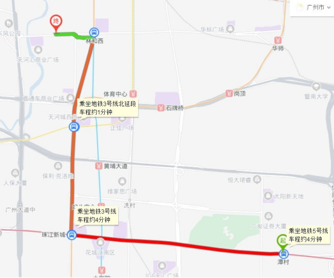 广州潭村地铁站至时代广场怎么走-第1张-交通-答答问
