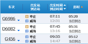 从山东薛城早上7:40高铁到威海是几点-第1张-交通-答答问