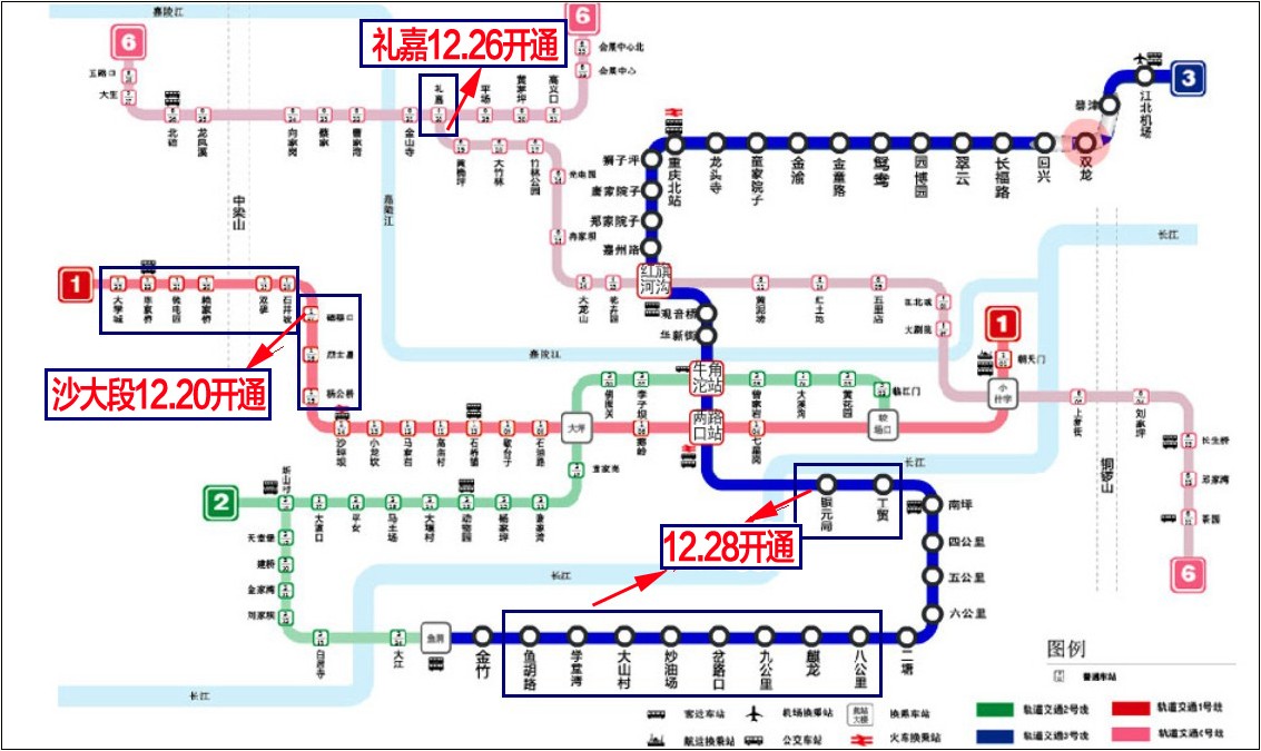 求重庆市轻轨的路线地图，全部，-第1张-交通-答答问