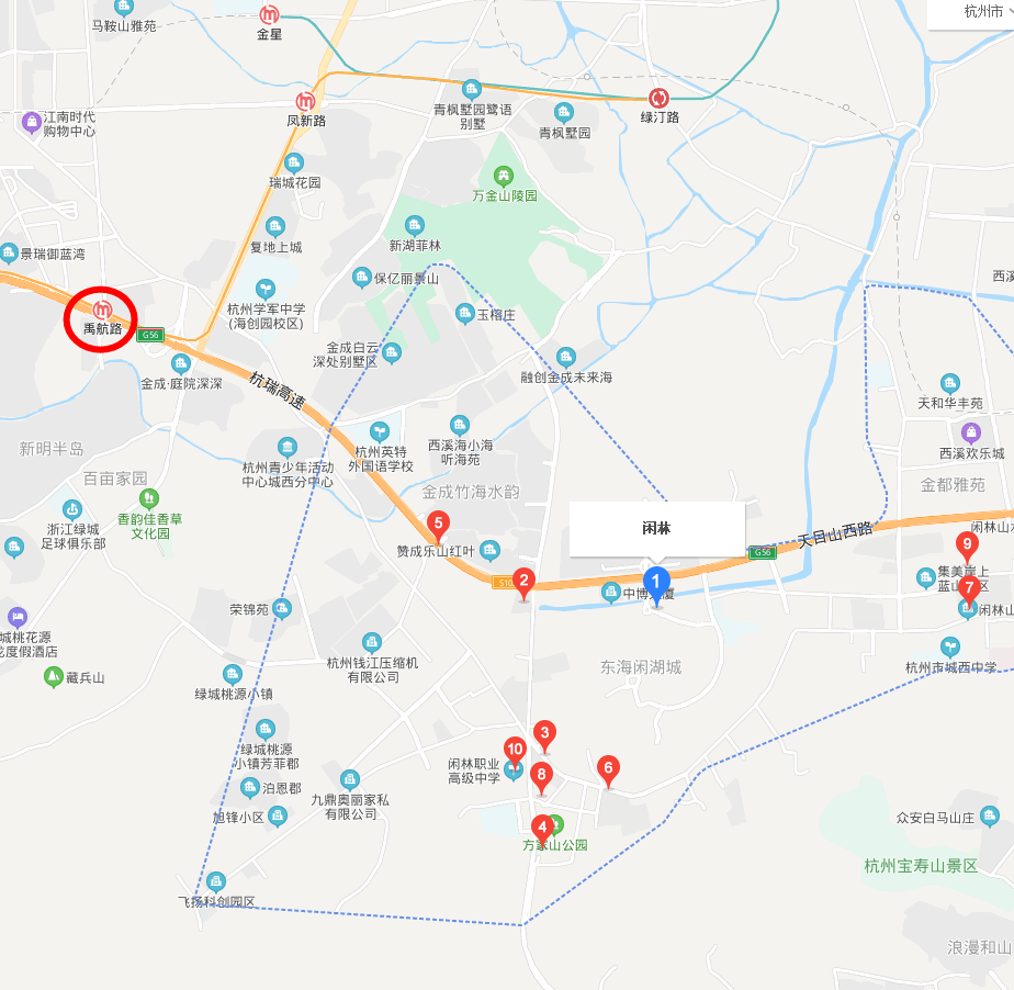 闲林靠近16号地铁哪个站-第1张-交通-答答问