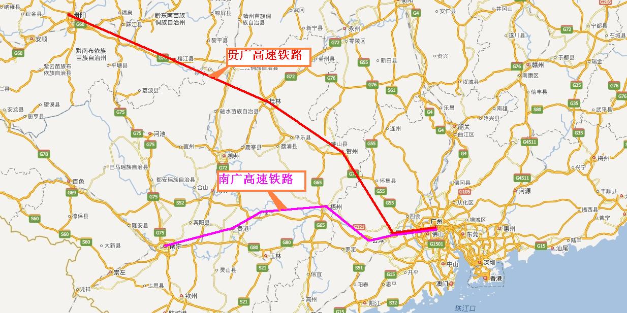 广州到南宁的高铁途经哪些站-第1张-交通-答答问