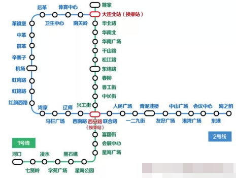 大连地铁2号线的车站-第1张-交通-答答问