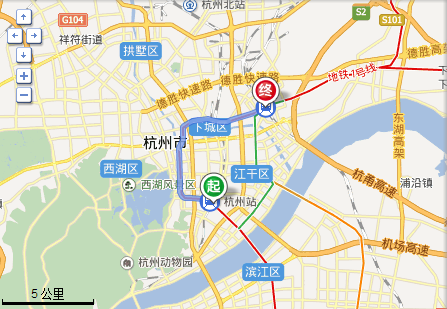 杭州城站到东站地铁-第1张-交通-答答问